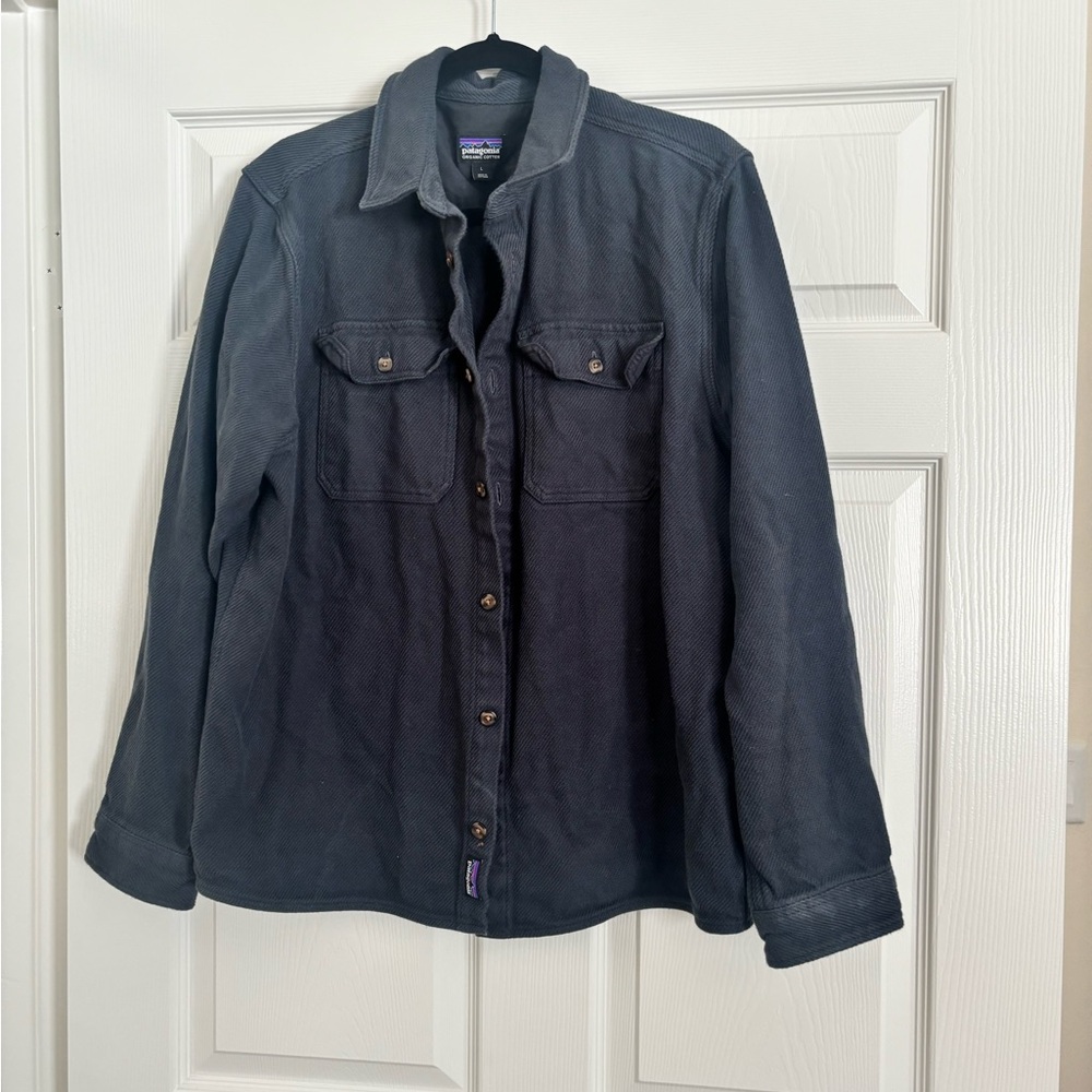 Patagonia Navy Button-Up Shirt Jacket